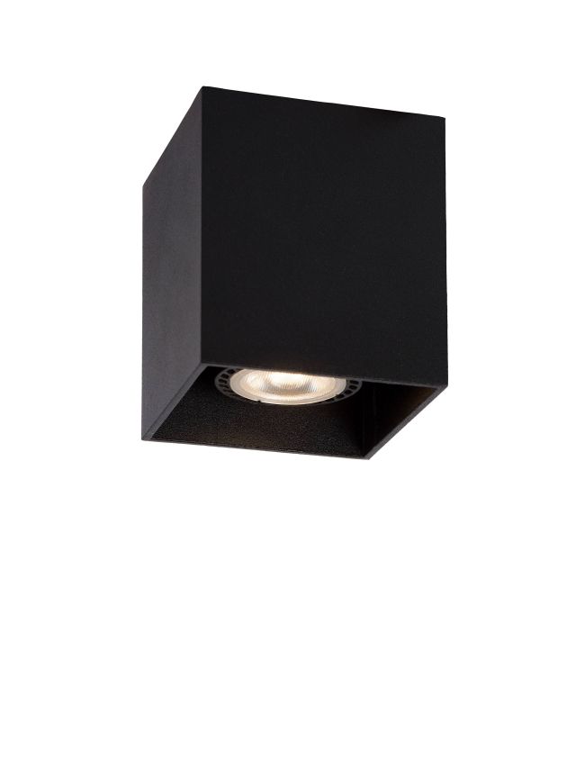 BODI SPOT PLAFOND CARRÉ NOIR 1XGU10
