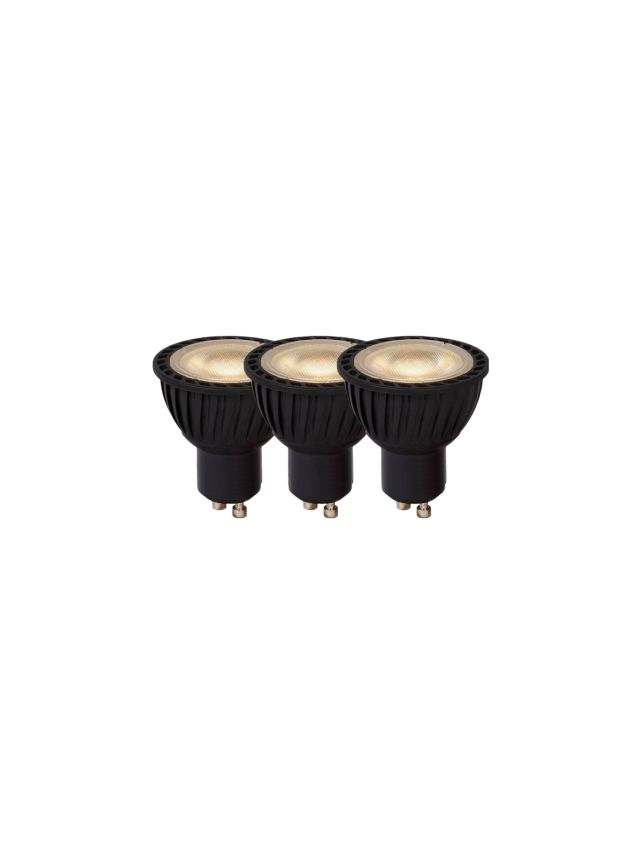 MR16 AMPOULES LED Ø 5 CM LED DIM. GU10 3X5W 3000K NOIR
