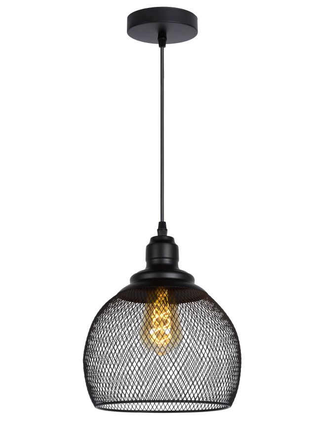 MESH SUSPENSION Ø 22 CM 1XE27 NOIR