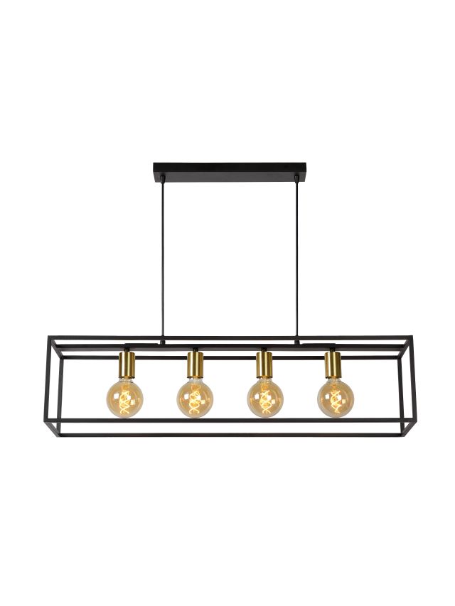 RUBEN SUSPENSION 4XE27 NOIR
