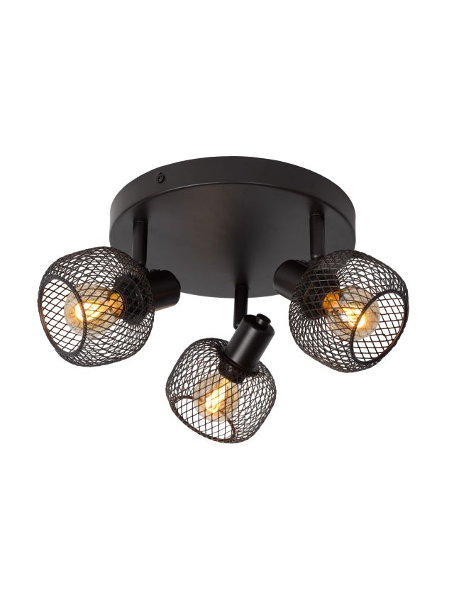 MAREN SPOT PLAFOND 3XE14 Ø 37 CM NOIR