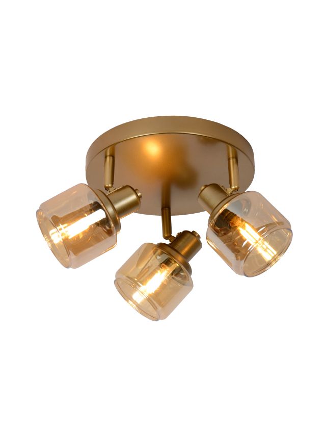 BJORN SPOT PLAFOND Ø 38 CM 3XE14 OR MAT / LAITON