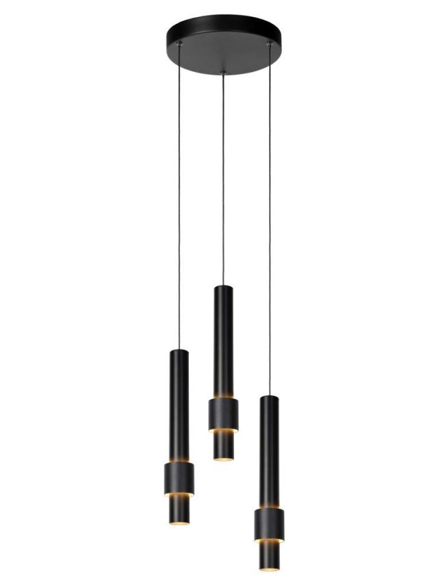 MARGARY SUSPENSION Ø 28 CM LED DIM. 3X4W 2700K NOIR