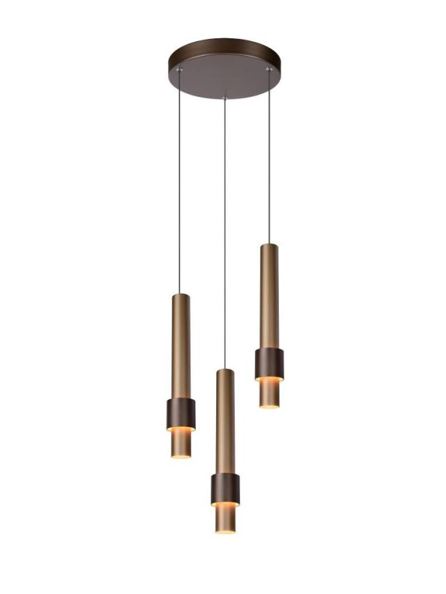 MARGARY SUSPENSION Ø 28 CM LED DIM. 3X4W 2700K CAFÉ