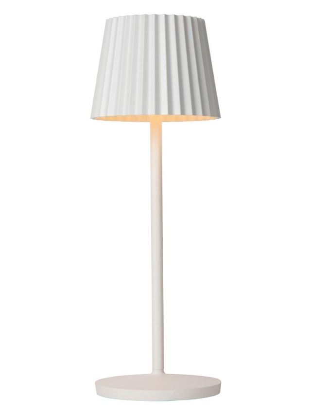 JUSTINE LAMPE DE TABLE EXTÉRIEUR BATTERIE BLANC