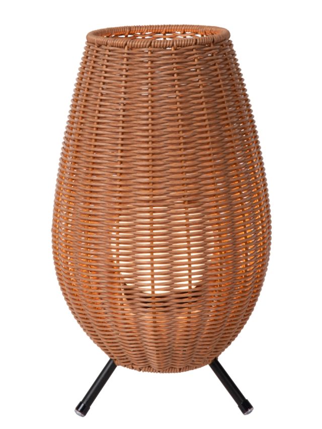 COLIN IP44 LAMPE DE TABLE EXTÉRIEUR BATTERIE Ø 22 CM NATUREL