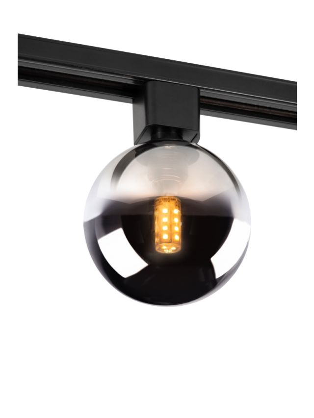 TRACK TYCHO LAMPE SUR RAIL NOIR FUM&Eacute;
