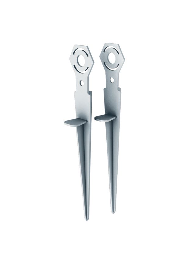 ADJUSTABLE GROUND FIXING SPIKES FOR ESAGONO FOR HORIZONTAL MOUNTING
