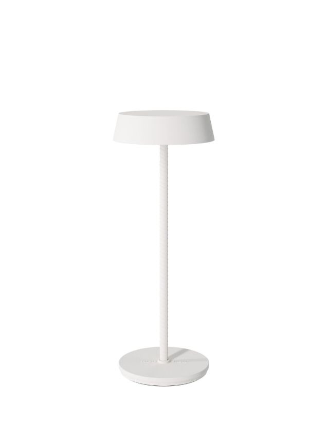 ROD LAMPE SUR BATTERIE BLANC MAT