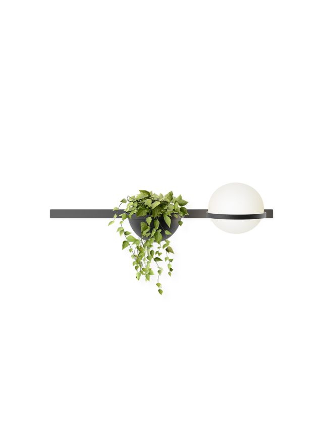 PALMA APPLIQUE MUR HORIZ. ANTHRACITE-PUSH/0-10V/1-10V/DALI-MODÈLE 2