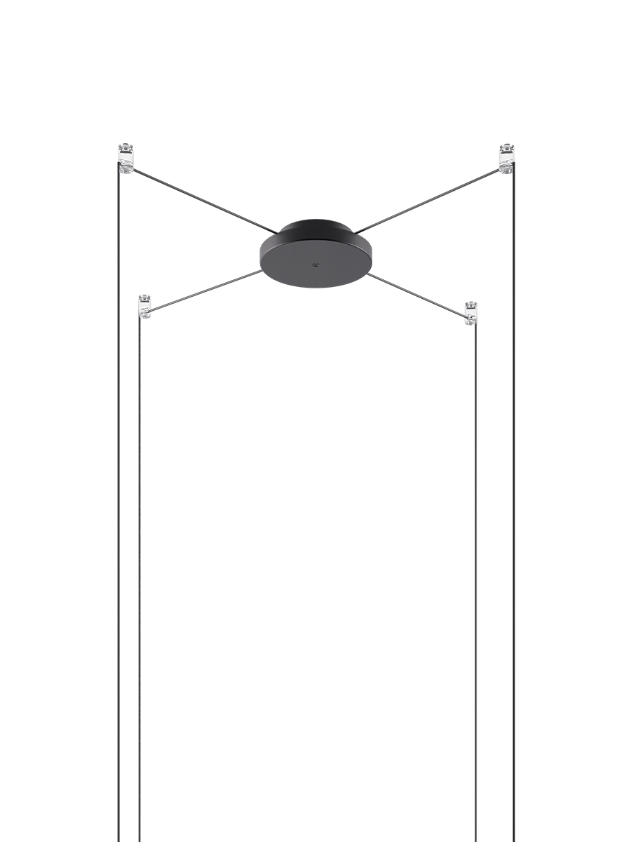 BASE MULTIPLE PATÈRE RADIAL Noir