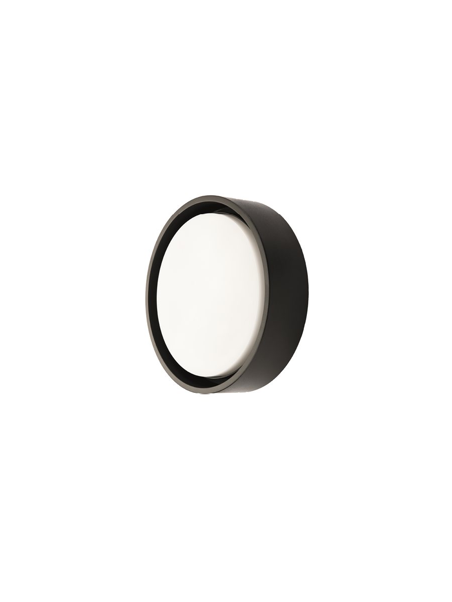 FRAME ROUND NOIR LED 3000K DÉTECTEUR