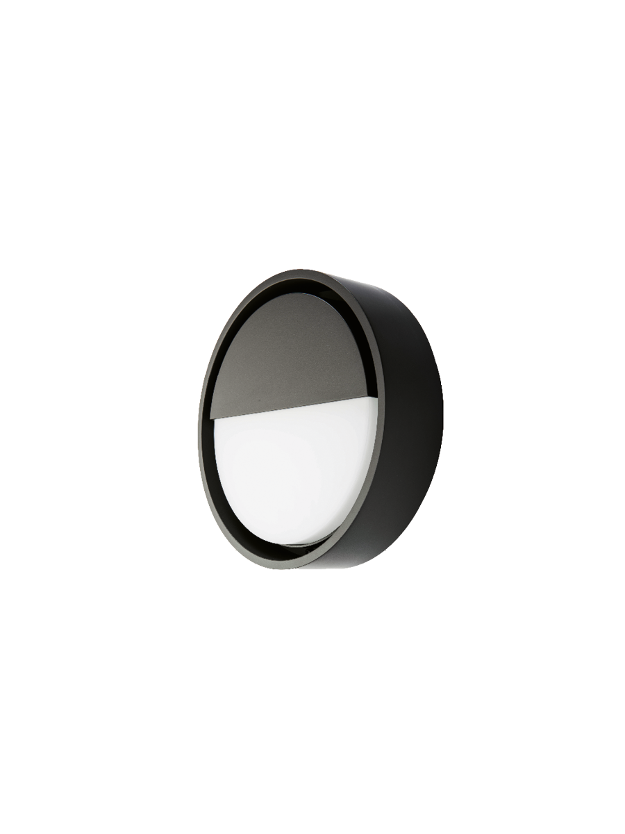 FRAME ROUND WALL NOIR LED 3000K COUPURE DE PHASE