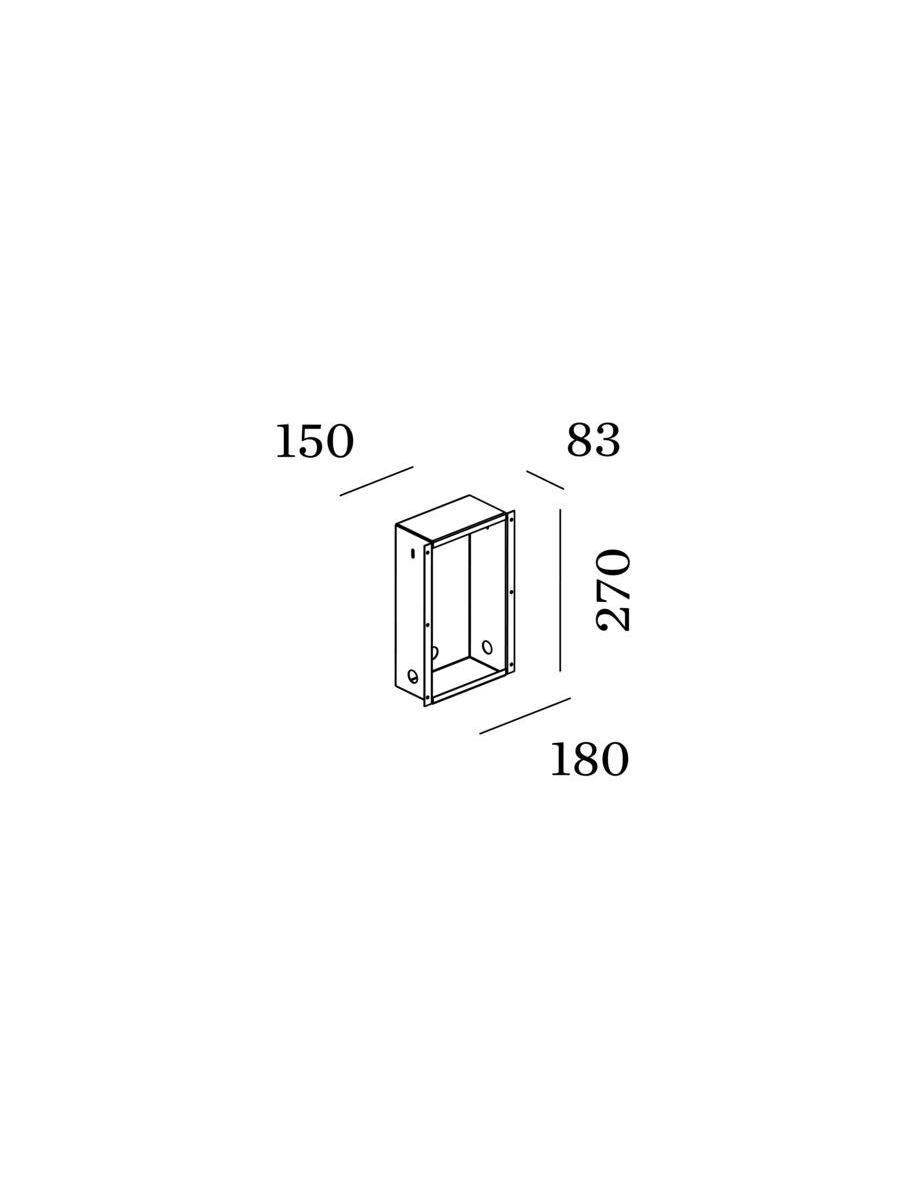 THEMIS 1.7 BOÎTIER ENCASTRÉ À UTILISER AVEC KIT POUR PLÂTRE