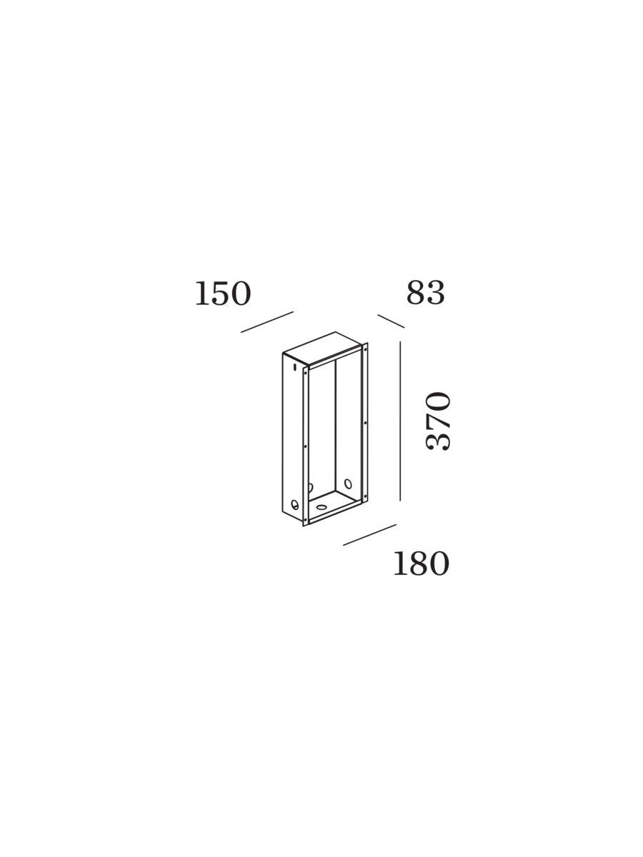 THEMIS 2.7 BOÎTIER ENCASTRÉ À UTILISER AVEC KIT POUR PLÂTRE