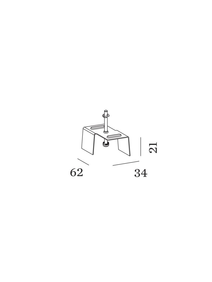 SUPPORT DE FIXATION POUR RAIL 1-PHASE