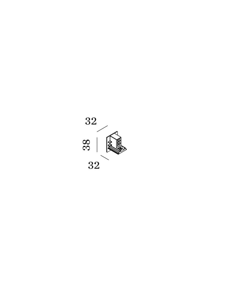 3-PHASE TRACK END CAP W