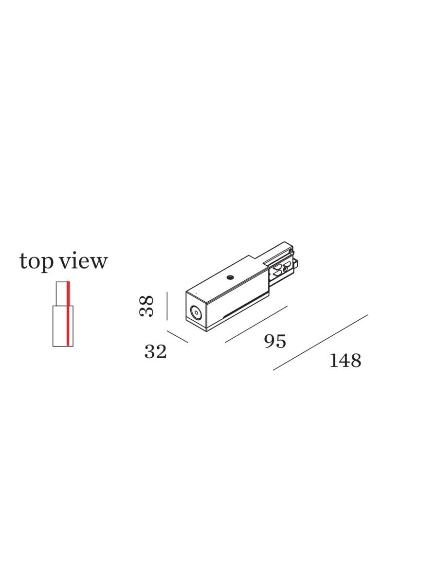 3-PHASE TRACK END FEED 2.0 W 220-240V 16A