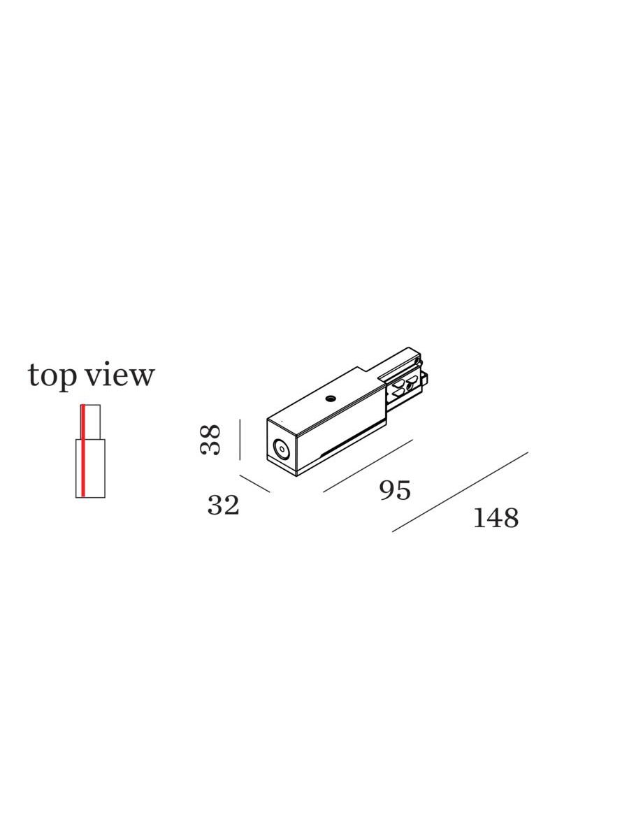 3-PHASE TRACK END FEED 1.0 B 220-240V 16A