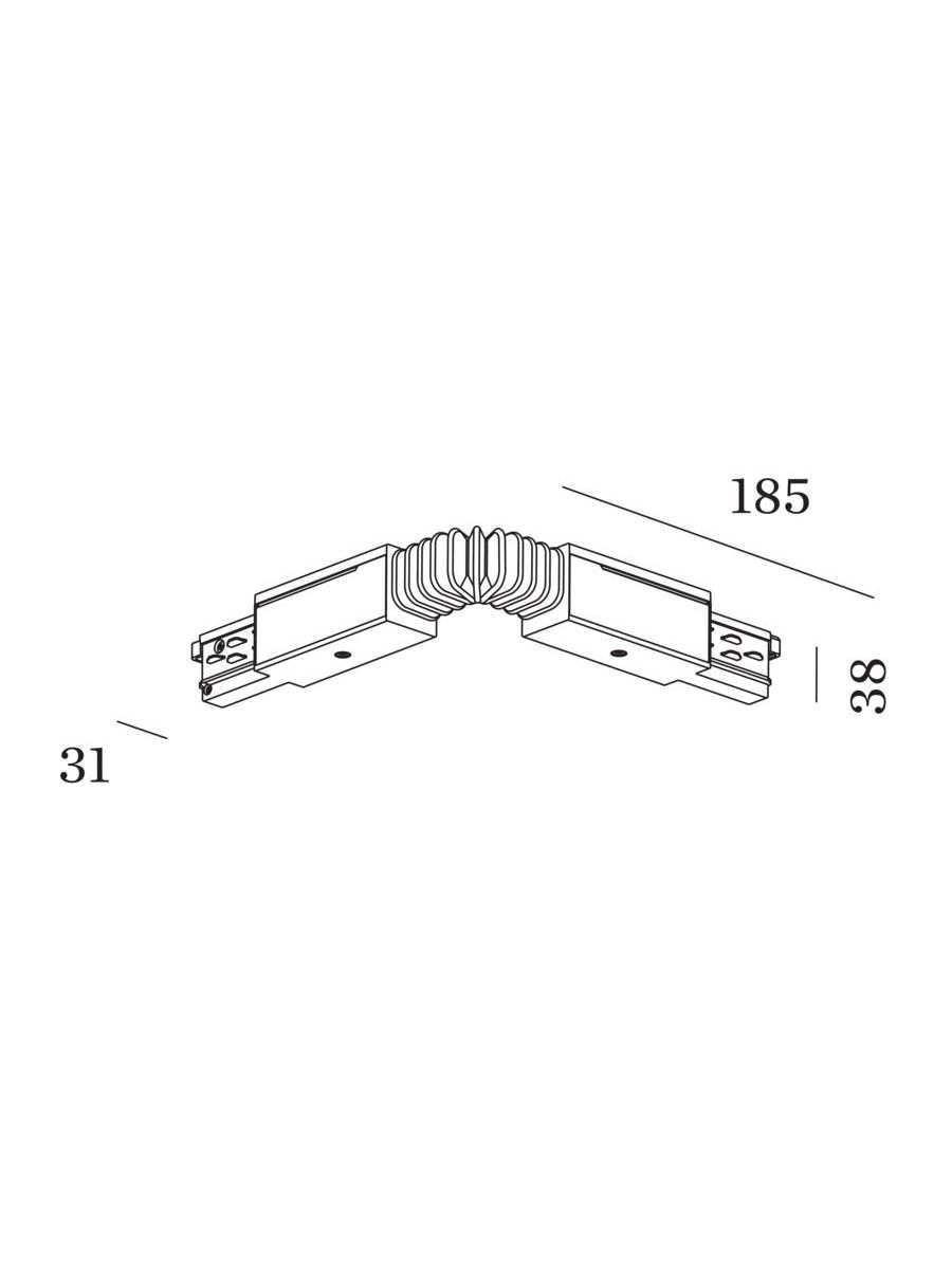 3-PHASE TRACK FLEXIBLE CONNECTOR W