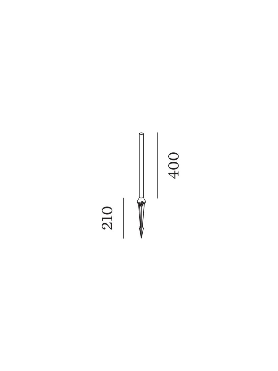 KIOSK POLE 400 Q INCL. BASE AND GROUND SPIKE