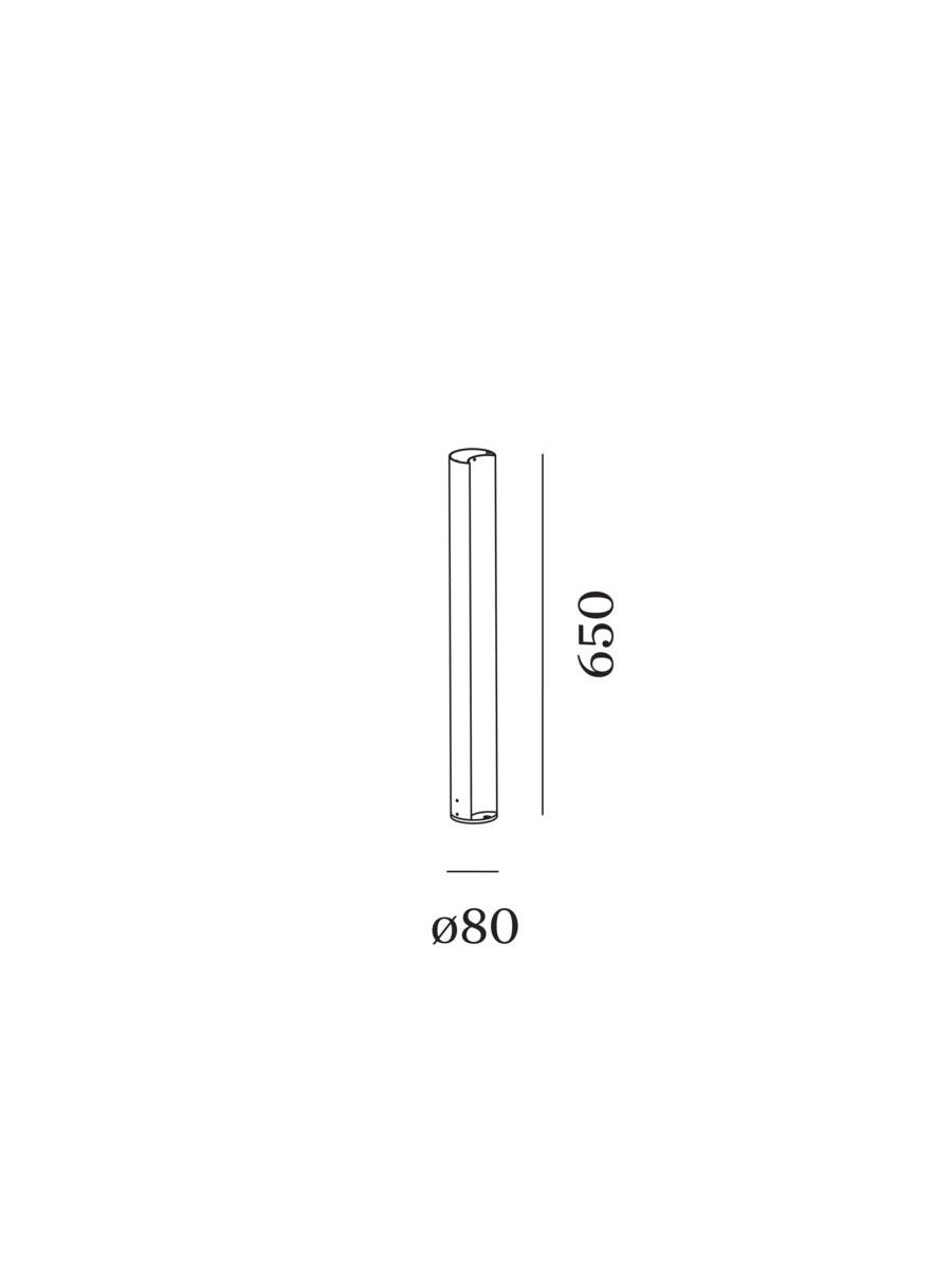GATE 1.0 POLE 650 Q WITH FIXATION PLATE