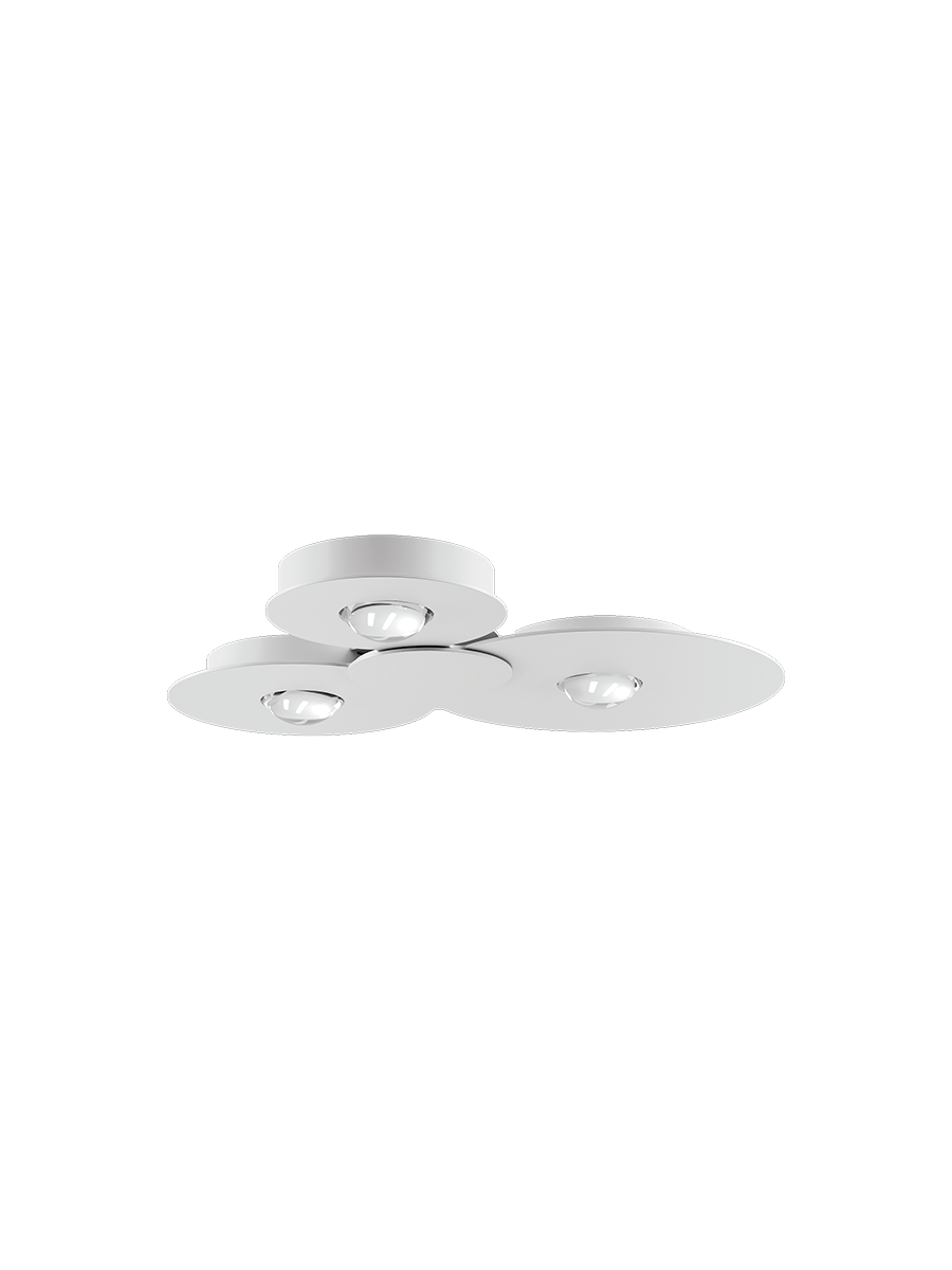 BUGIA PLAFONNIER TRIPLE BLANC BRILLANT 2700K