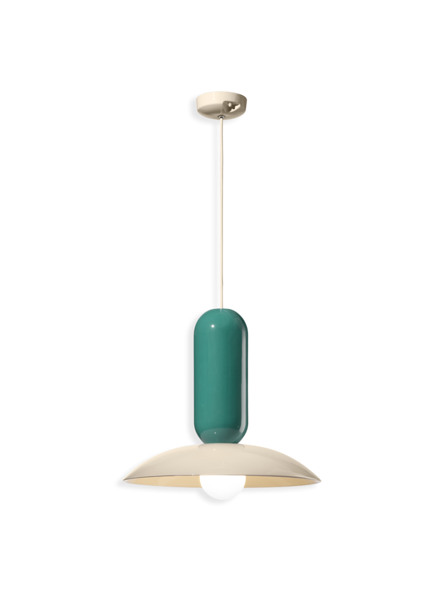 PAU SUSPENSION-Crème-Turquoise