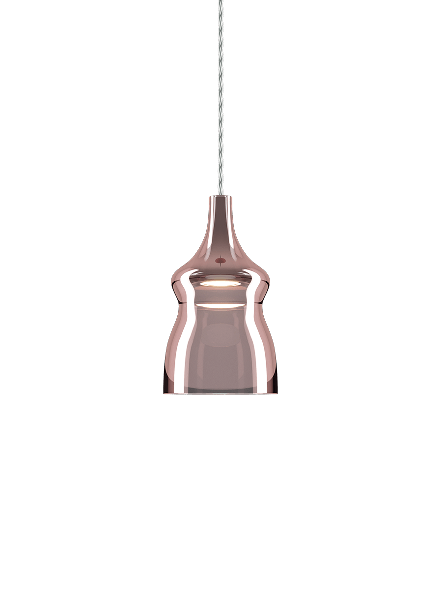 NOSTALGIA SUSPENSION ROSE DORÉ-CHROME-PETIT