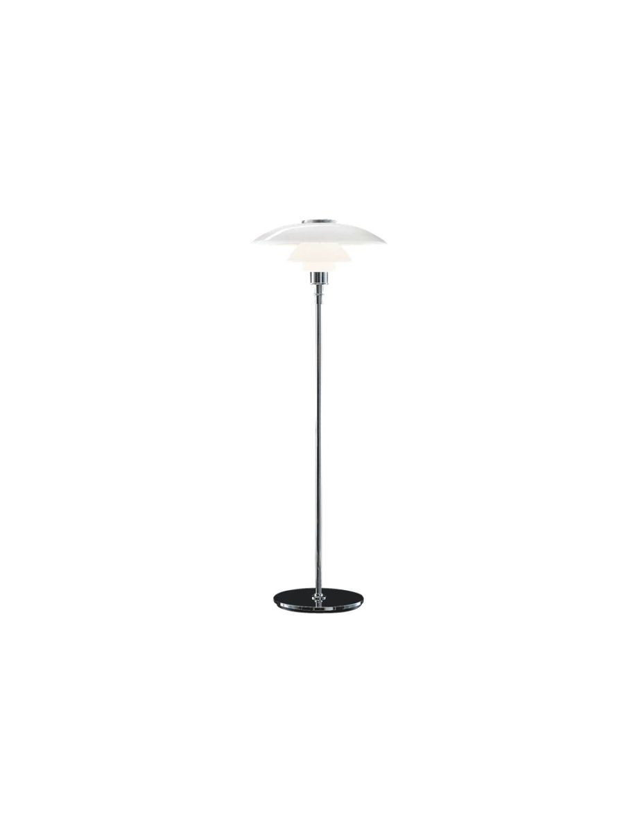 PH 4½-3½ VERRE LAMPADAIRE CHROMÉ HAUTE BRILLANCE