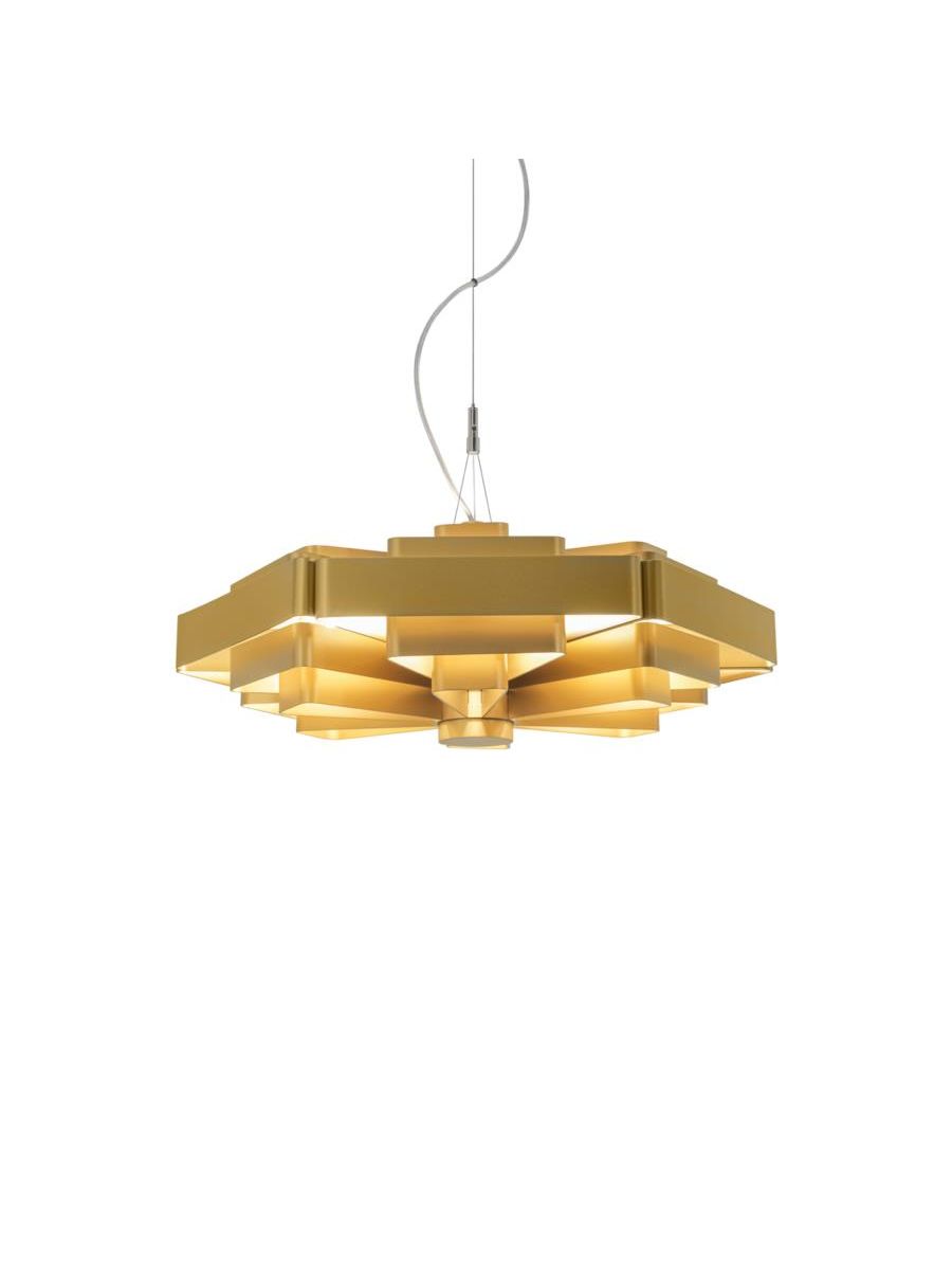 J.J.W. CEILING SUSPENDED 04 GOLD MAX. 6X15W E27 A60 220-240VAC