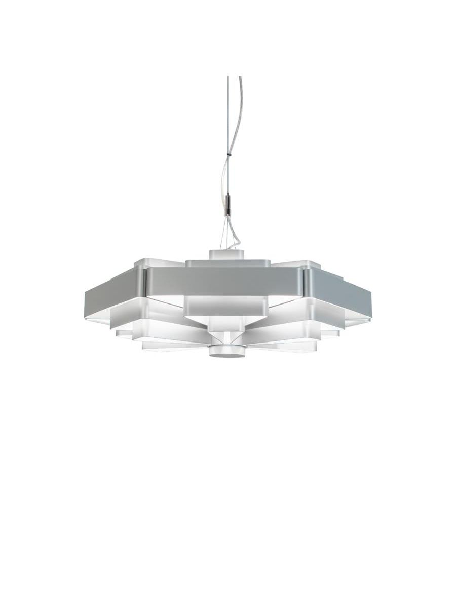 J.J.W. CEILING SUSPENDED 04 SILVER MAX. 6X15W E27 A60 220-240VAC