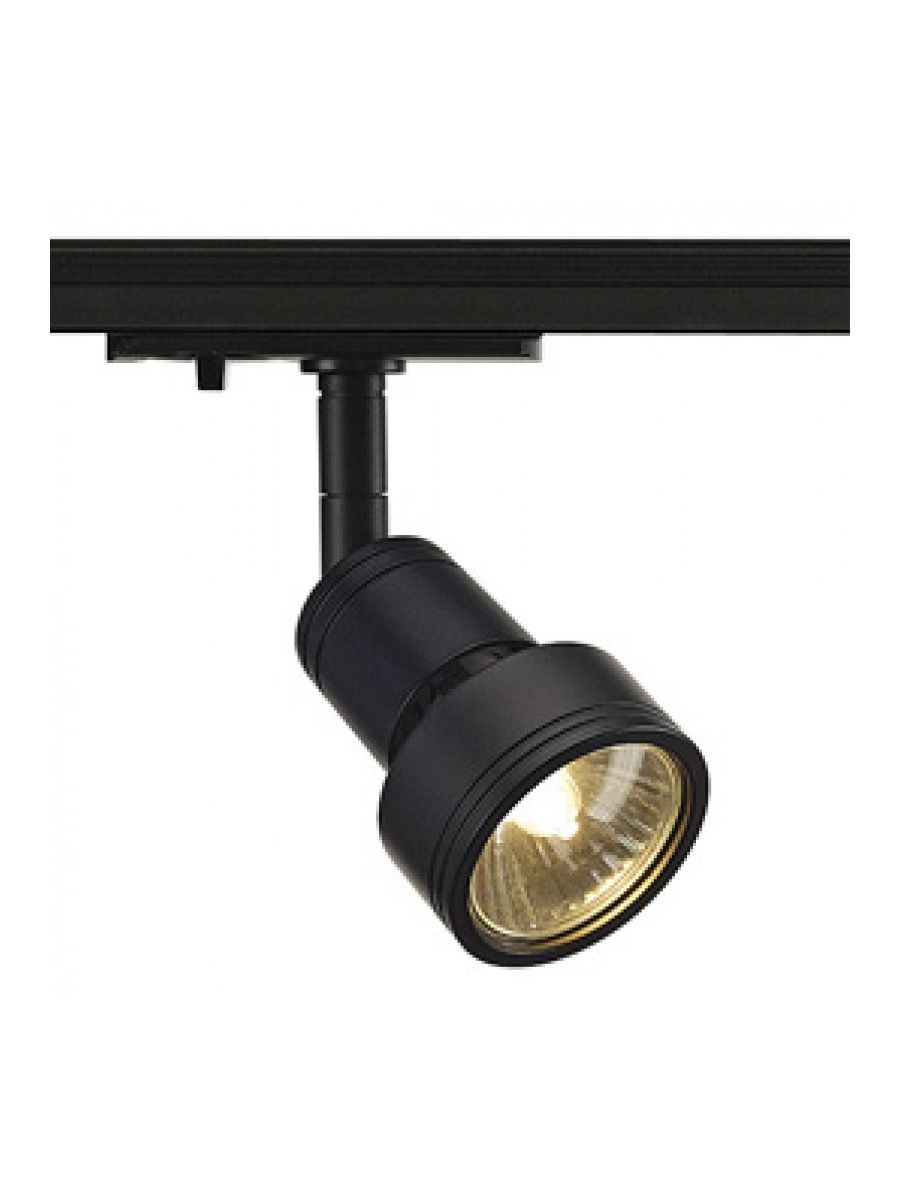 SPOT PURI POUR RAIL MONOPHASÉ 230V, QPAR51, NOIR MAT, MAX. 50W, ADAPTATEUR MONOPHASÉ INCL.