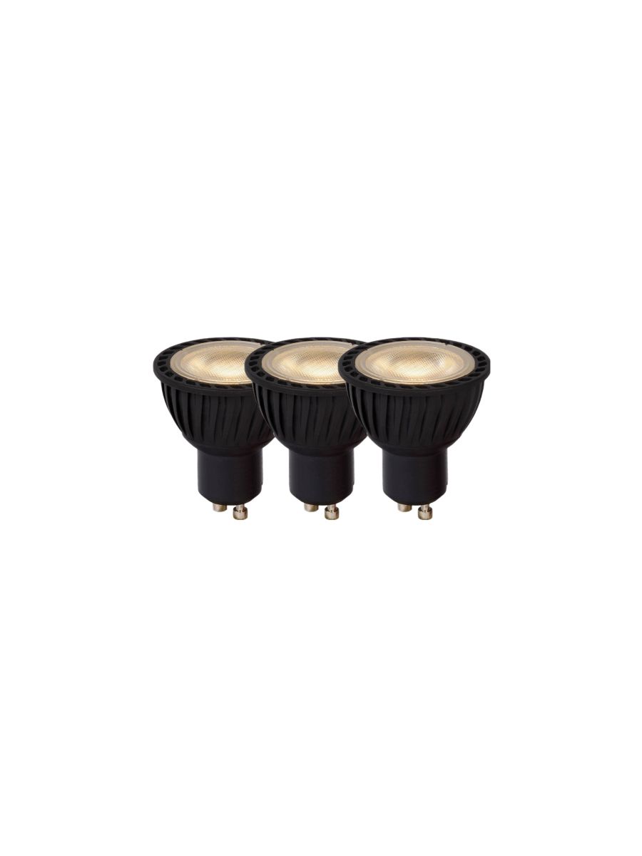 MR16 AMPOULES LED Ø 5 CM LED DIM. GU10 3X5W 3000K NOIR