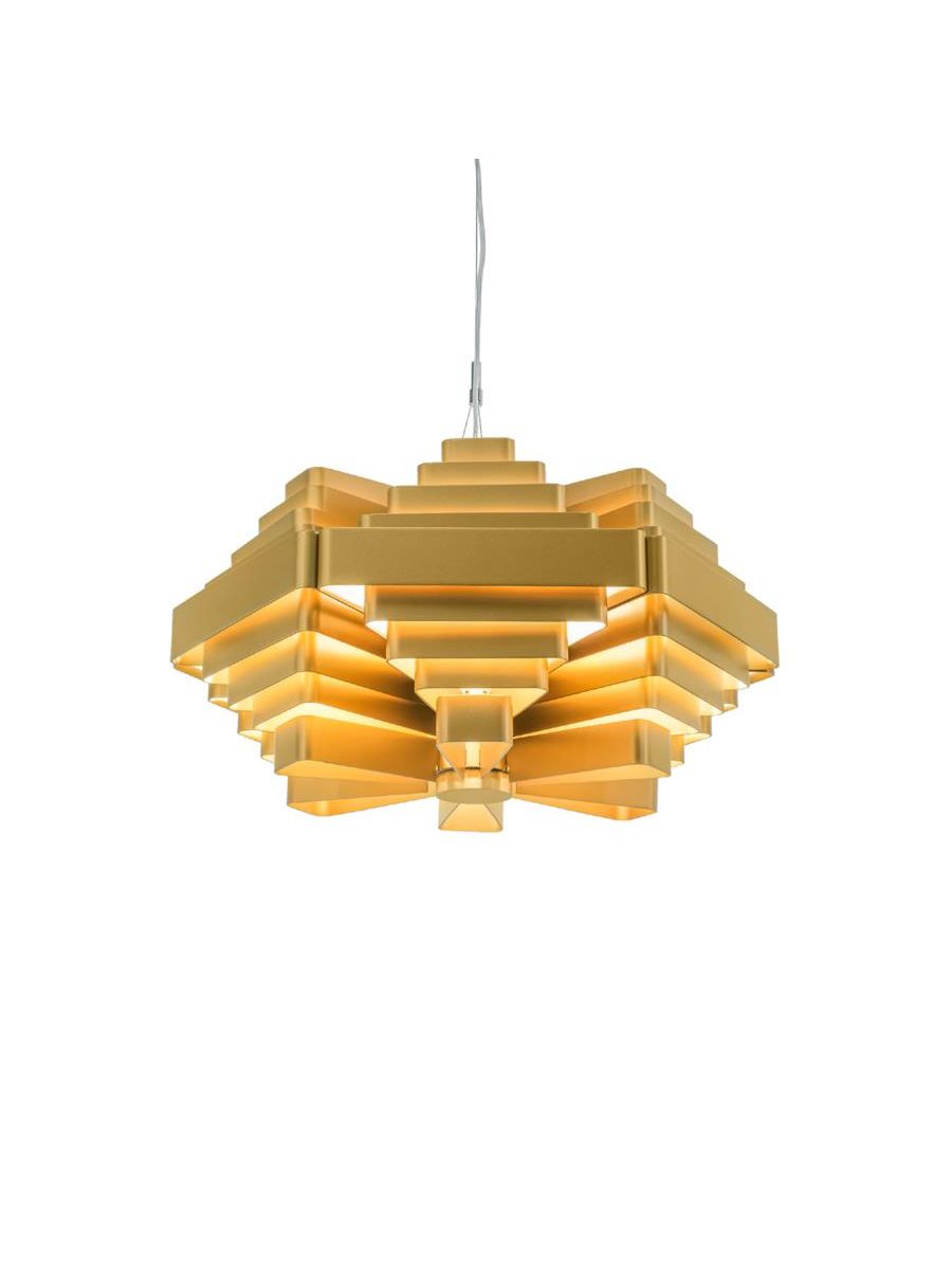J.J.W. CEILING SUSPENDED 042 GOLD MAX. 6X15W E27 A60 220-240VAC