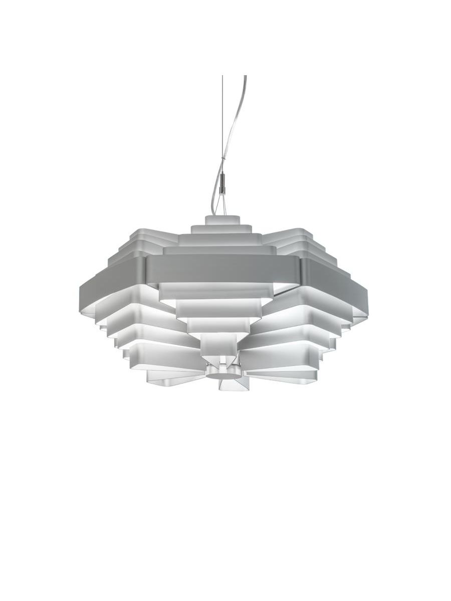 J.J.W. CEILING SUSPENDED 042 SILVER MAX. 6X15W E27 A60 220-240VAC
