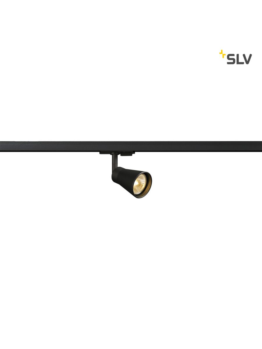 SPOT AVO POUR RAIL MONOPHASÉ 230°V, QPAR51, NOIR, MAX. 50°W