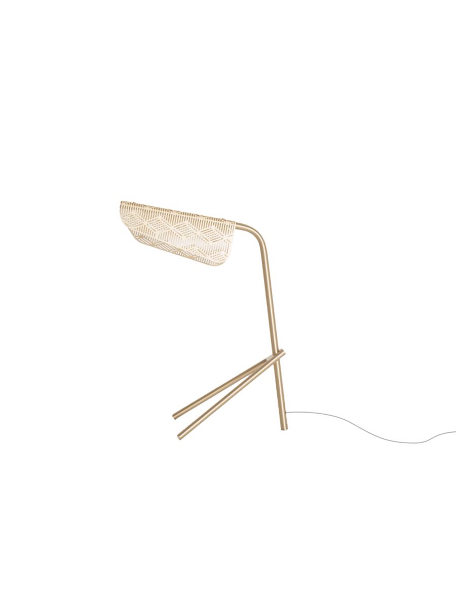 MEDITERRANEA LAMPE A POSER OR LAITON BROSSE