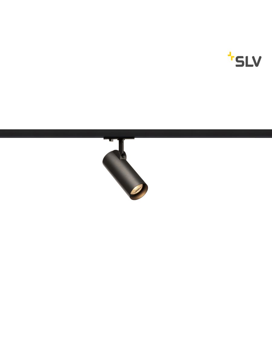 SPOT HELIA 50 POUR RAIL MONOPHASÉ, LED, 3000 K, NOIR, 35€, ADAPTATEUR MONOPHASÉ INCL.