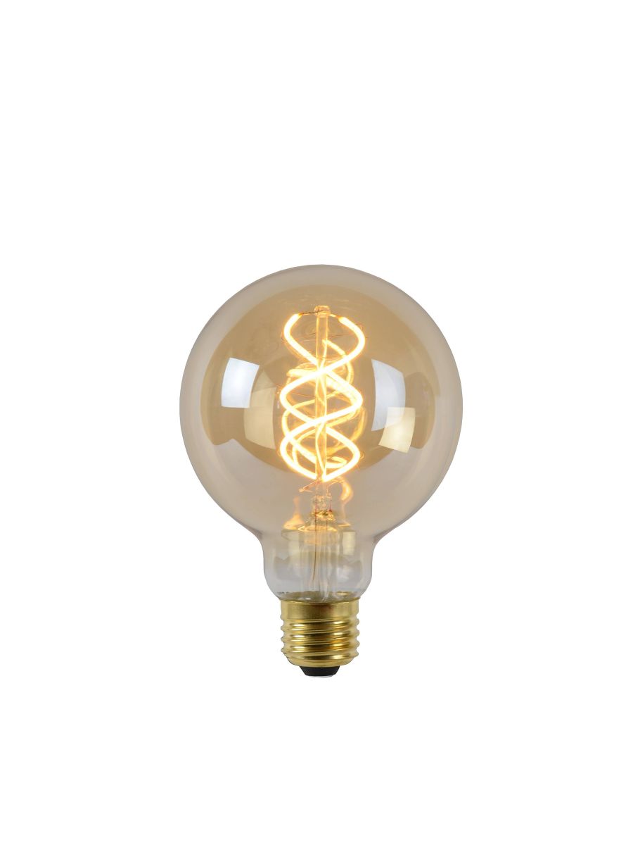 G95 AMPOULES FILAMENT Ø 9,5 CM LED DIM. E27 1X5W 2200K AMBRE