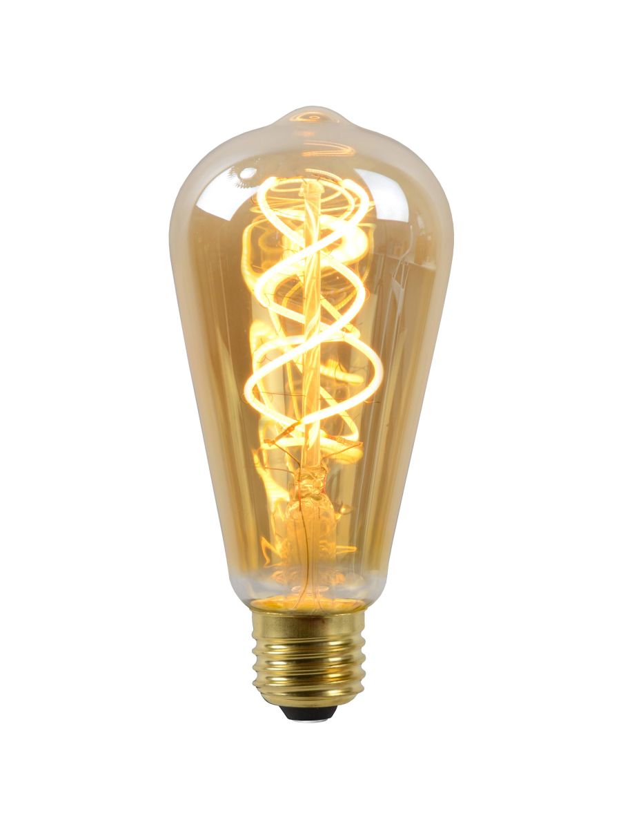 ST64 AMPOULES FILAMENT Ø 6,4 CM LED DIM. E27 1X4,9W 2200K AMBRE