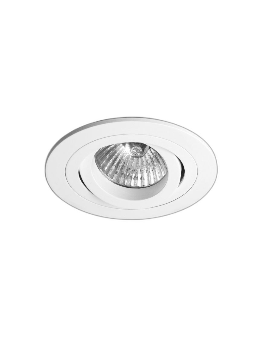 TARO ROUND ADJUSTABLE FIRE-RATED MATT WHITE