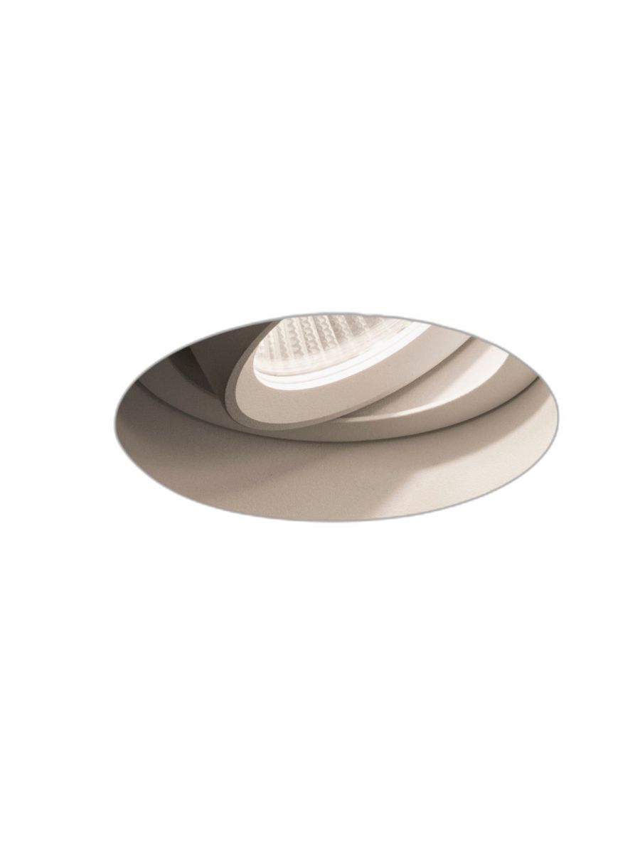TRIMLESS ROUND ADJUSTABLE LED TEXTURED WHITE