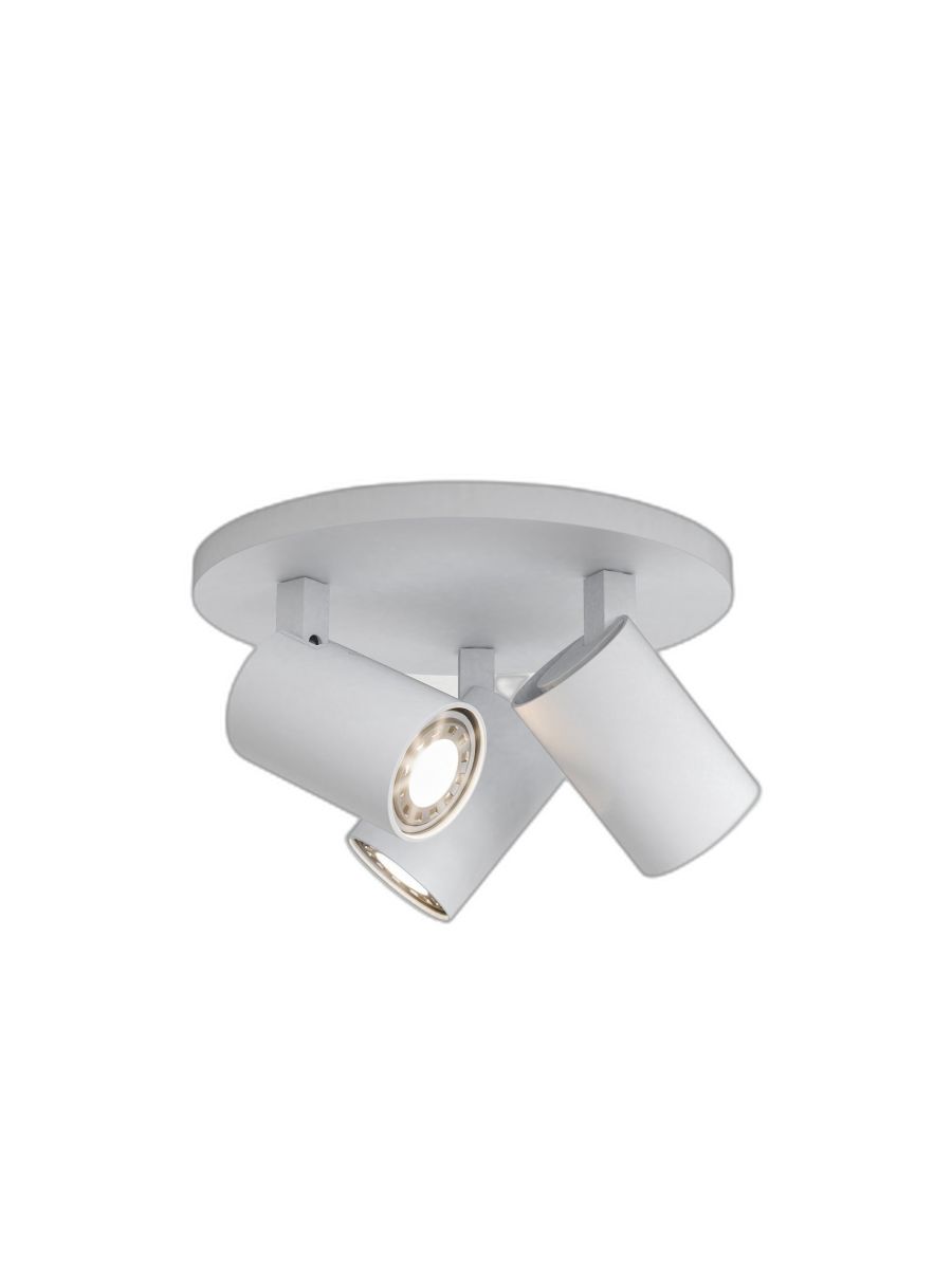 ASCOLI TRIPLE ROUND TEXTURED WHITE