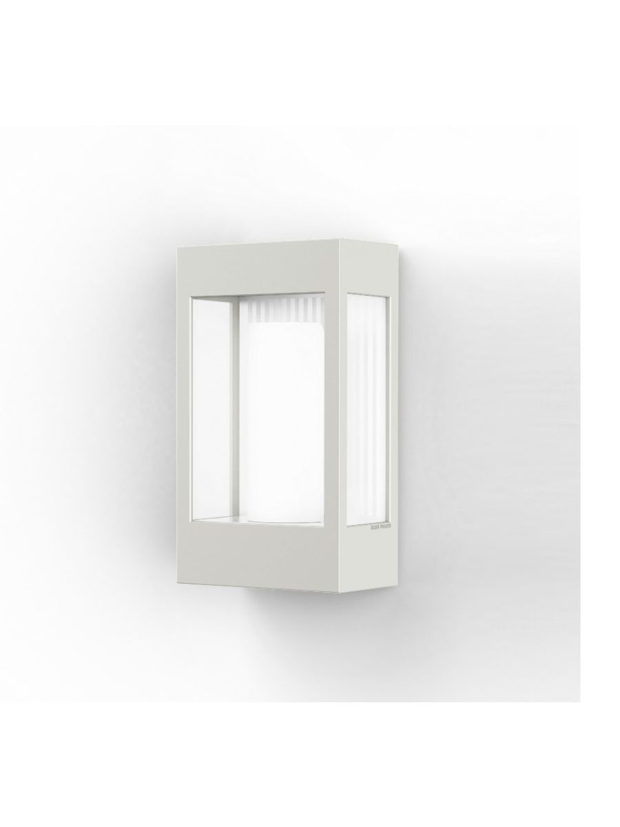 APPLIQUE BRICK‚, EN ALUMINIUM, E27, IP44, CLASSE 2, VITRAGE VERRE CLAIR, DIFFUSEUR H’MICYLINDRIQUE S