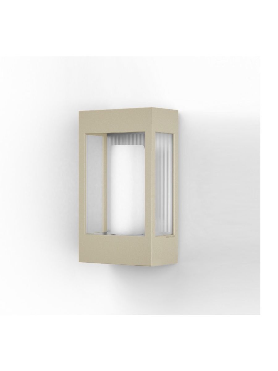 APPLIQUE BRICK‚, EN ALUMINIUM, E27, IP44, CLASSE 2, VITRAGE VERRE CLAIR, DIFFUSEUR H’MICYLINDRIQUE S