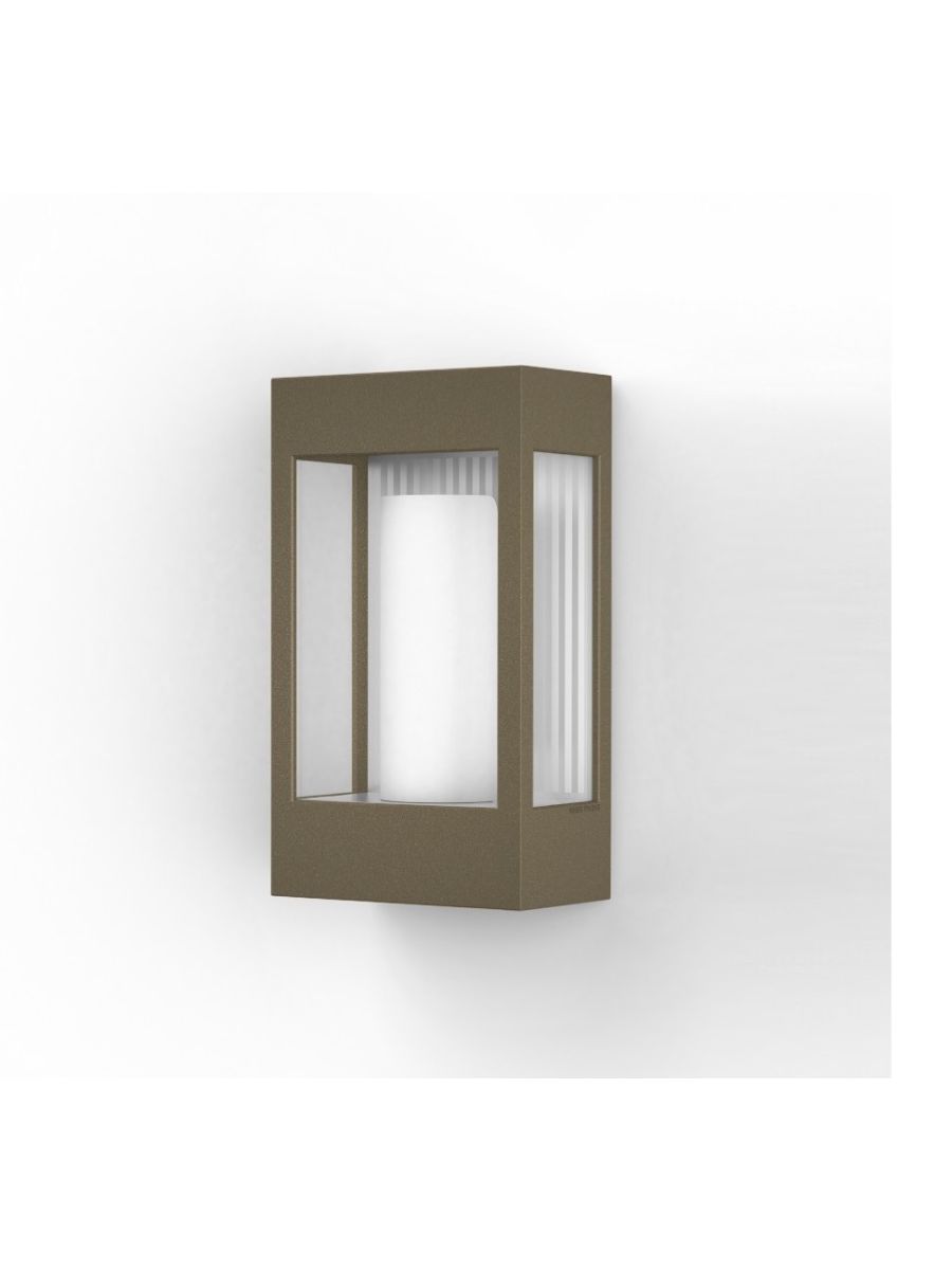 APPLIQUE BRICK‚, EN ALUMINIUM, E27, IP44, CLASSE 2, VITRAGE VERRE CLAIR, DIFFUSEUR H’MICYLINDRIQUE S