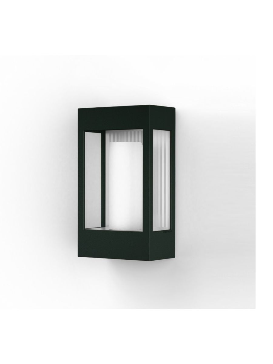 APPLIQUE BRICK‚, EN ALUMINIUM, E27, IP44, CLASSE 2, VITRAGE VERRE CLAIR, DIFFUSEUR H’MICYLINDRIQUE S