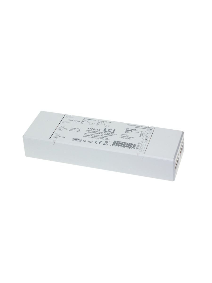 CONTROLEUR 4EN1 12-24-36V DALI/PUSH/1-10V/TRIAC 480W 24V