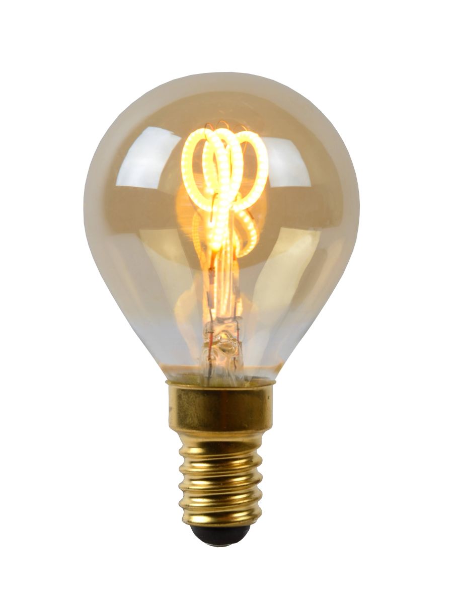 P45 AMPOULES FILAMENT Ø 4,5 CM LED DIM. E14 1X3W 2200K AMBRE
